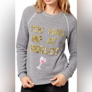 BOW & DRAPE “YOU HAD ME AT MERLOT” Sweatshirt